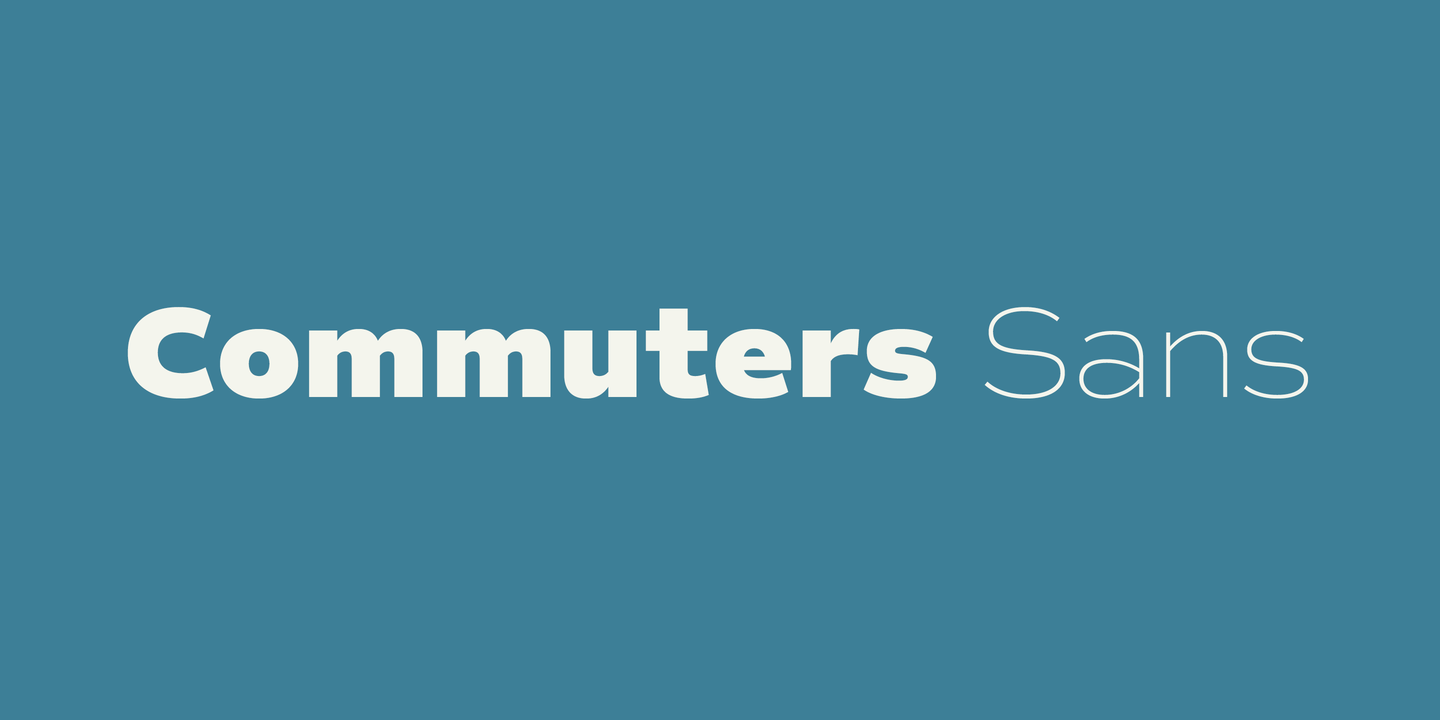 Przykład czcionki Commuters Sans